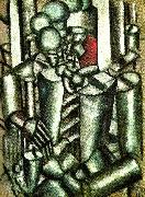 Fernand Leger soldat med rokpipa oil on canvas